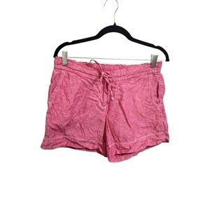 Tommy Bahama pink linen shorts size small beach vacation travel coastal grandma